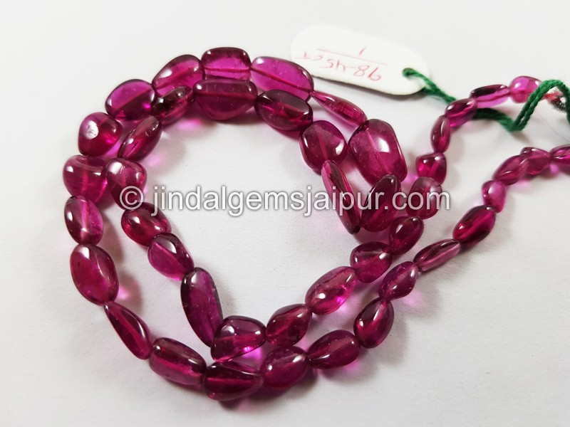 Rubellite Smooth Nugget Beads